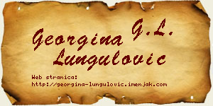 Georgina Lungulović vizit kartica
